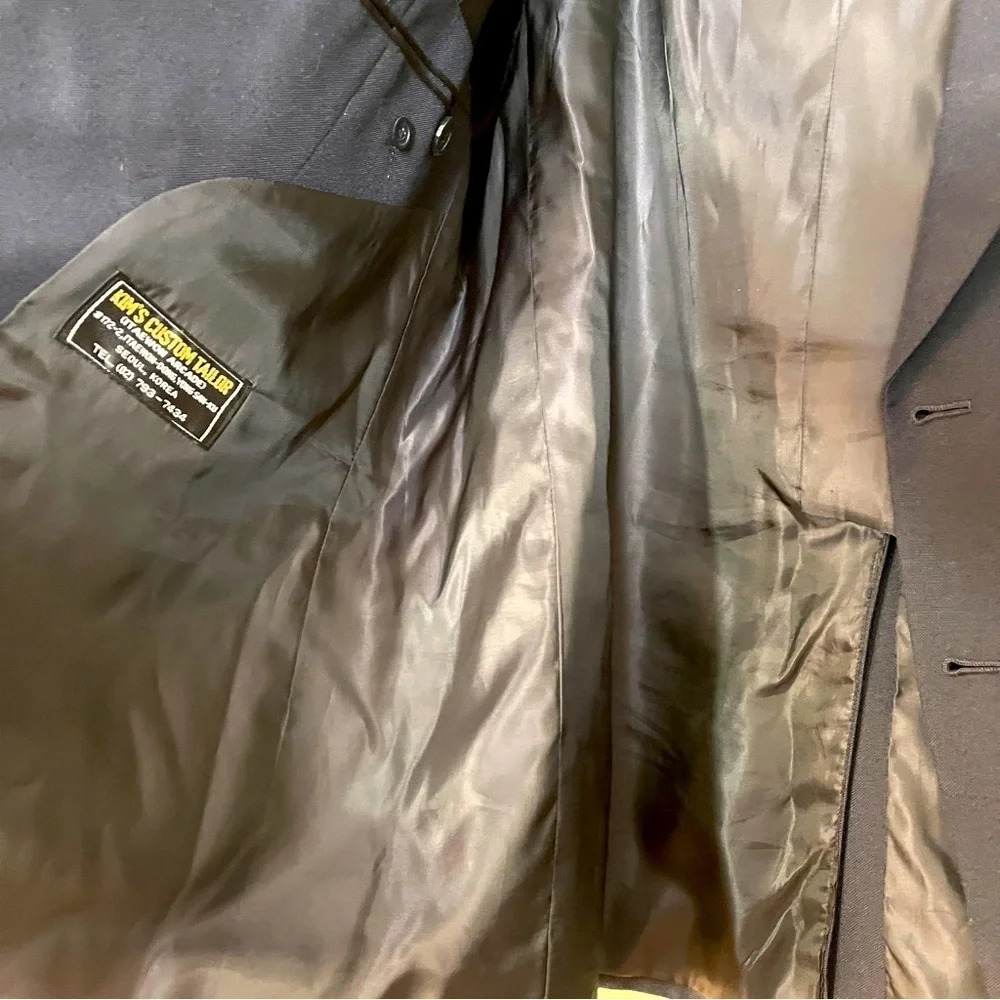 Custom Made Men’s Suit Jacket from Seoul, Korea Navy - Picture 15 of 16